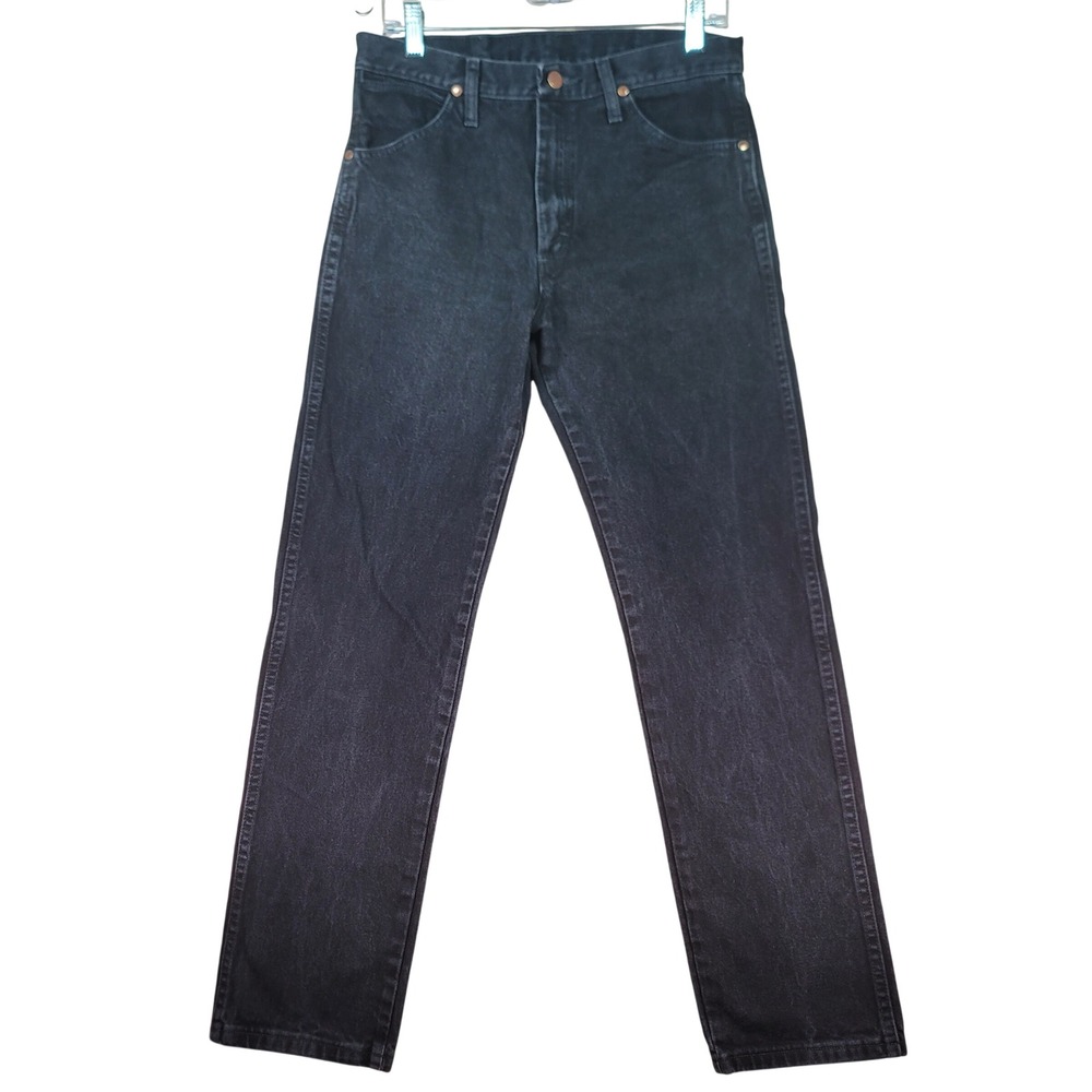 Wrangler Jeans Mens 30x31.5 Black Cowboy Cut Regular Fit‎ Western Rodeo 13MWZWK